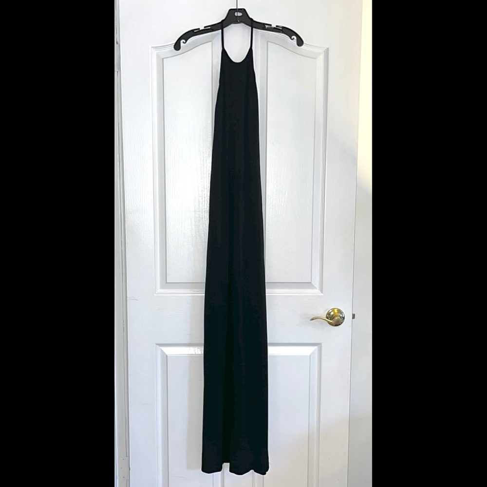 Gucci full length, halter neck dress, black